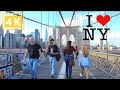 [4K] Walking the Brooklyn Bridge, Brooklyn to Manhattan | NYC Walking Tours