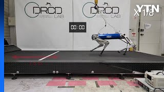 KAIST 사족로봇 '하운드' 100m 19.87초 주파...기네스 기록 인정 / YTN