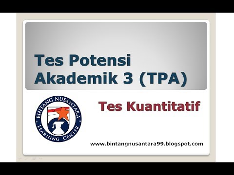 Test Potensi Akademik 3 (TPA) Test Kuantitatif