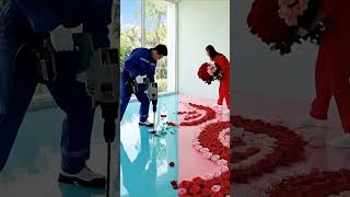 Luxury Floor Challenge Deep Ocean vs Rose Garden Hidden Reveal!