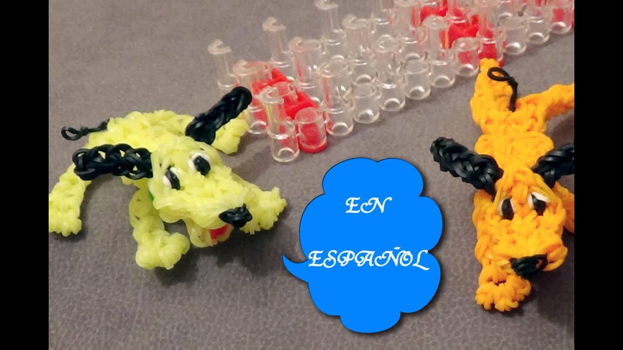 PERRITO PLUTO DE GOMITAS CON TELAR RAINBOW LOOM (EN ESPAÑOL)
