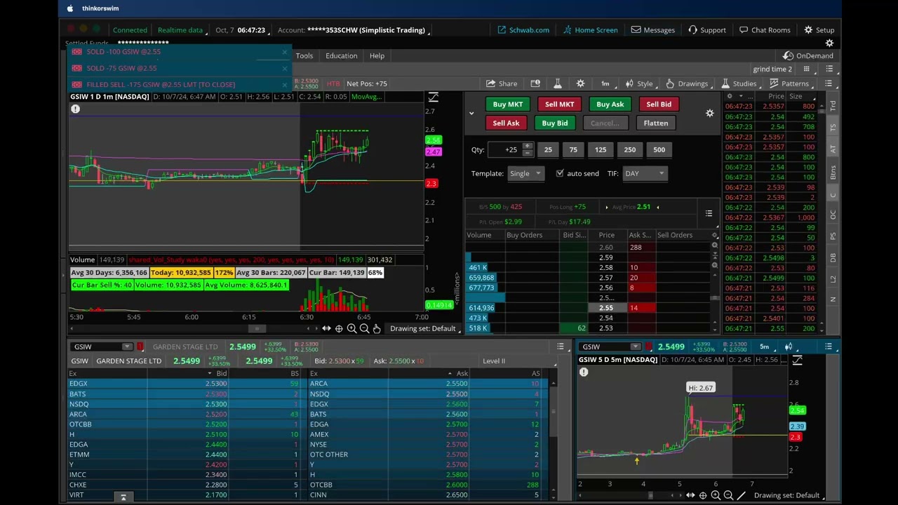 small cap trading $RIME $QSG $GSIW $SERV