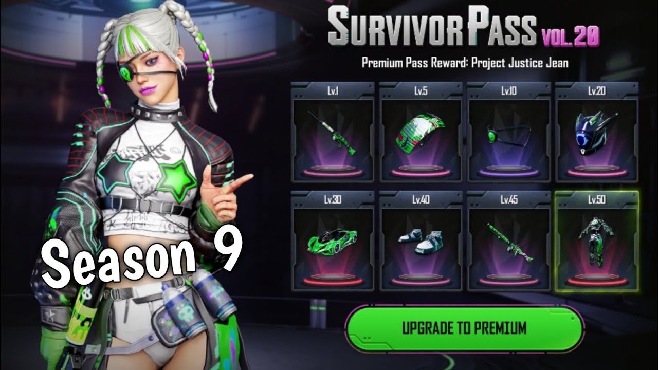 Justice Survivor Pass Vol. 20 ROYAL PASS 🔥 SEASON 9 // PUBG: NEW STATE