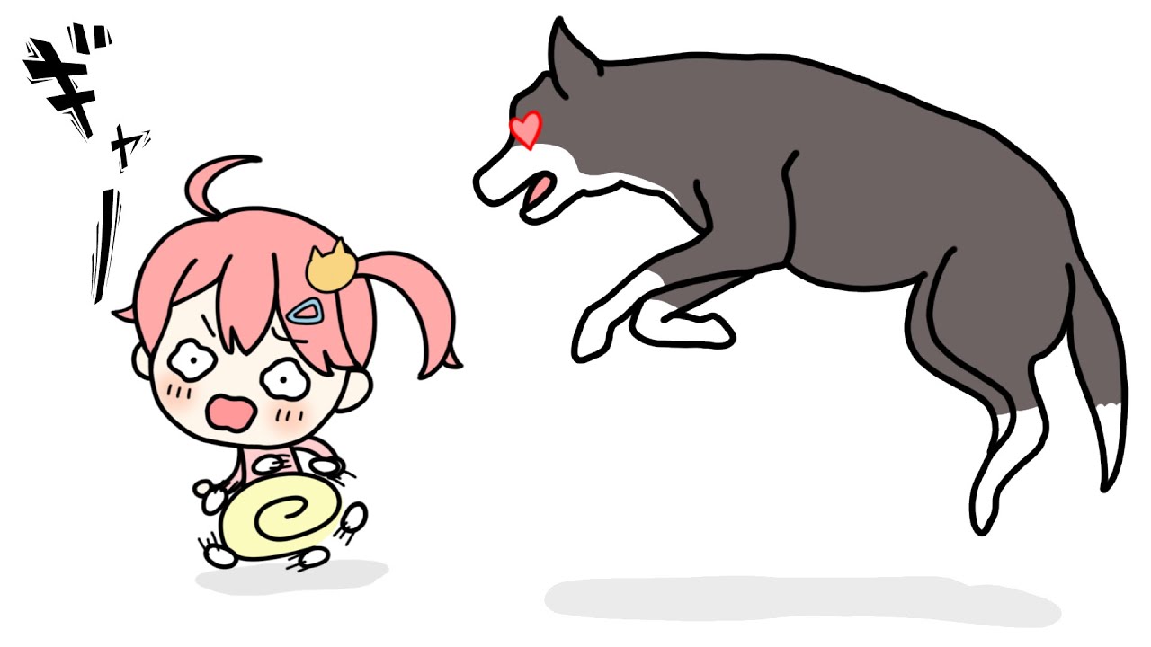 大好きだった近所のワンチャンに追いかけられて泣きながら全速力で逃げるみこち、可愛い！【さくらみこ/ホロライブ切り抜き漫画】