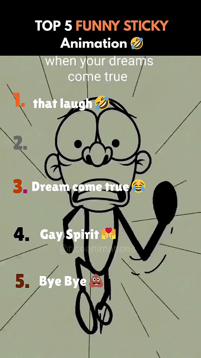 TOP 5 FUNNY STICKY Animation #shorts