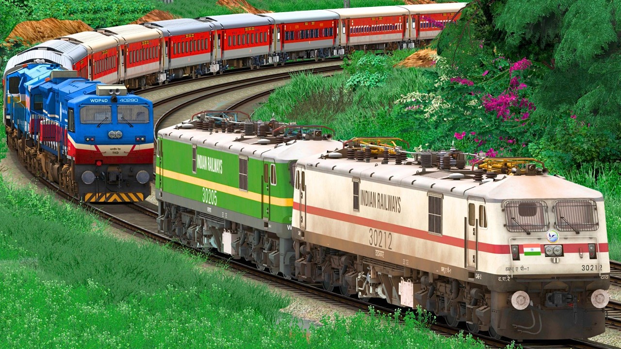 WDP4D to WAP7 LOCOMOTIVE CHANGE | BUMPY RAILROAD | Train Simulator | Railwork | NTG GAMING