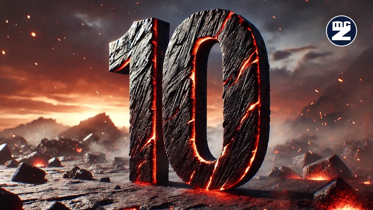 Apocalyptic Countdown: The Numbers of Lava 🔥💥 Countdown from 10 to 0 