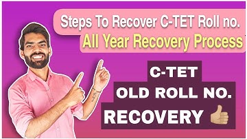 Ctet Roll No. Application no. Recovery Process | CTet ka roll no. kaise nikalen|Roll no. ctet Result