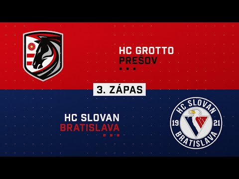 3.zápas štvrťfinále HC Grotto Prešov - HC Slovan Bratislava HIGHLIGHTS