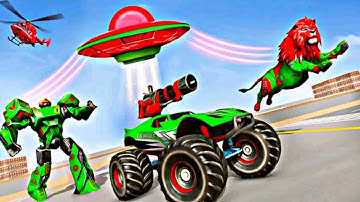 Space Robot Transport Games - Lion Robot Car Game - Android Gameplays