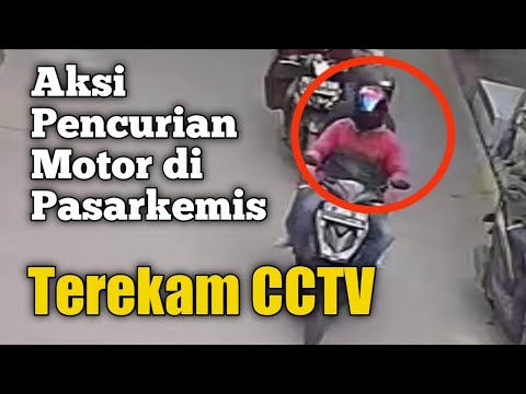 Terekam CCTV, Aksi Pencurian Motor di Pasarkemis Tangerang