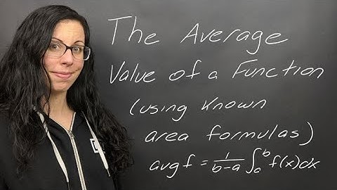 Lesson: The Average Value of a Function