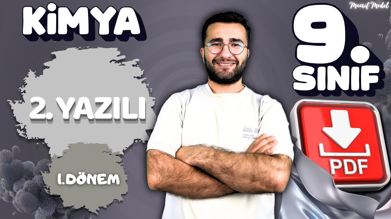 9. Sınıf Kimya 1. Dönem 2. Yazılı / Konu Anlatımı / Soru Çözümü / PDF  #kimya #yazılı #9sınıf #ens 