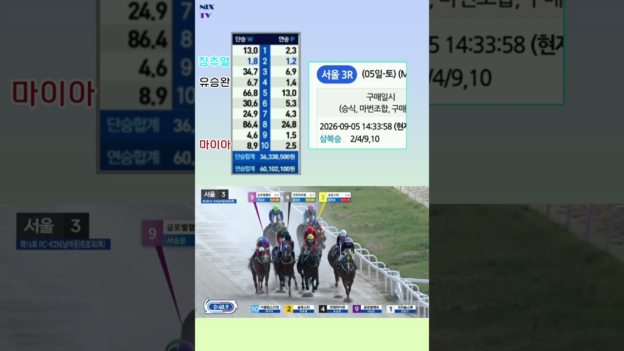 [경마] 부진을 만회하는 전개