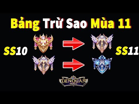 Liên Quân Bảng TRỪ SAO Rank Mùa 11 (từ Garena) Thời Gian Cập Nhật Chiến Trường 3.0 Liên Quân Mobile