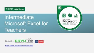 Intermediate MS Excel for Teachers FREE Webinar screenshot 4