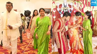 YS Bharati Attends Sakshi Director PVK Prasad Daughter Marriage |@SakshiTVLIVE