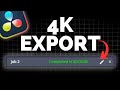 How To EXPORT 4K VIDEO In Davinci Resolve | Render Video Easy And Fast!