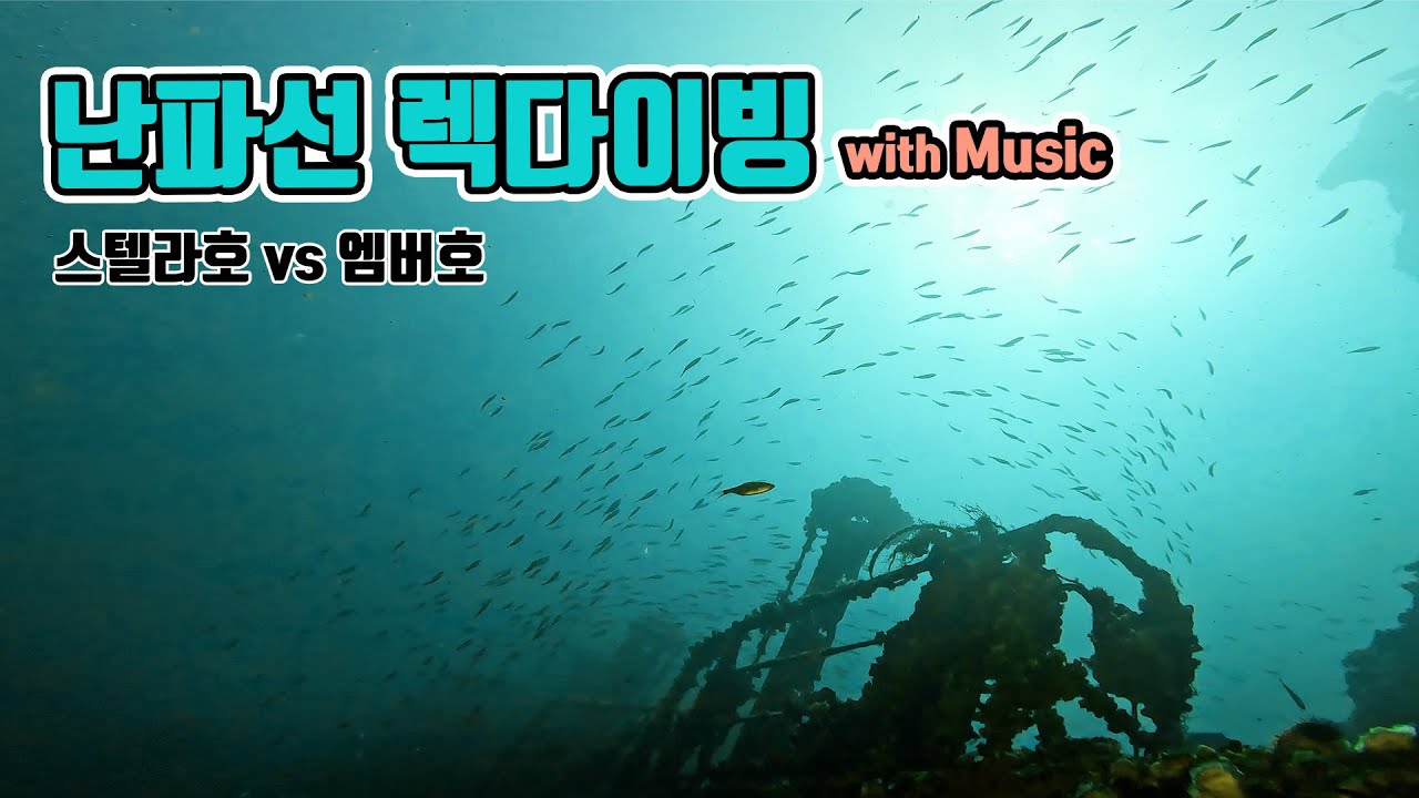 246 Log. 난파선 렉다이빙 스텔라호 vs 엠버호 with MUSIC / Wreck diving / 강원도 강릉 경포다이브/4K