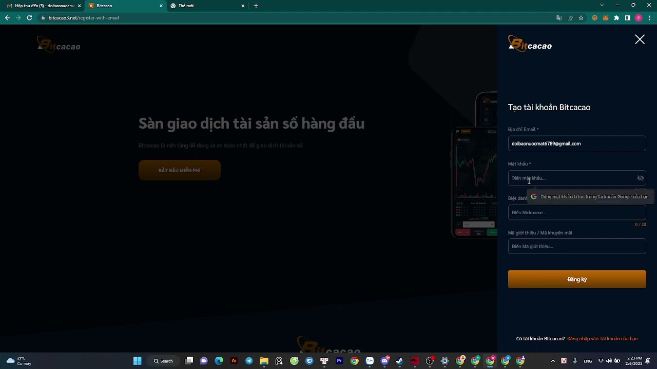 BITCACAO   Hướng dẫn đăng ký tài khoản Bitcacao, kiếm tiền online 2023 cực dễ