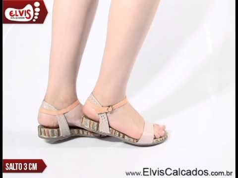 sandalia anabela ramarim total comfort