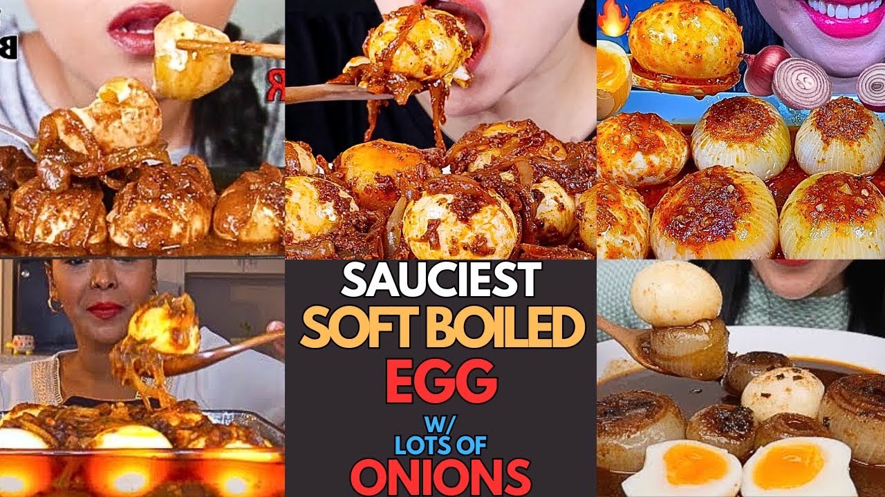 🍳🧅🔥SAUCY SOFT-BOILED EGGS & FLAVOR-PACKED ONION ASMR | MUKBANG COMPILATION 🍳✨💖