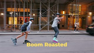 Speedskater and Street Skater roast each other | NYC Sightseeing on Rollerblades (mic'd up)