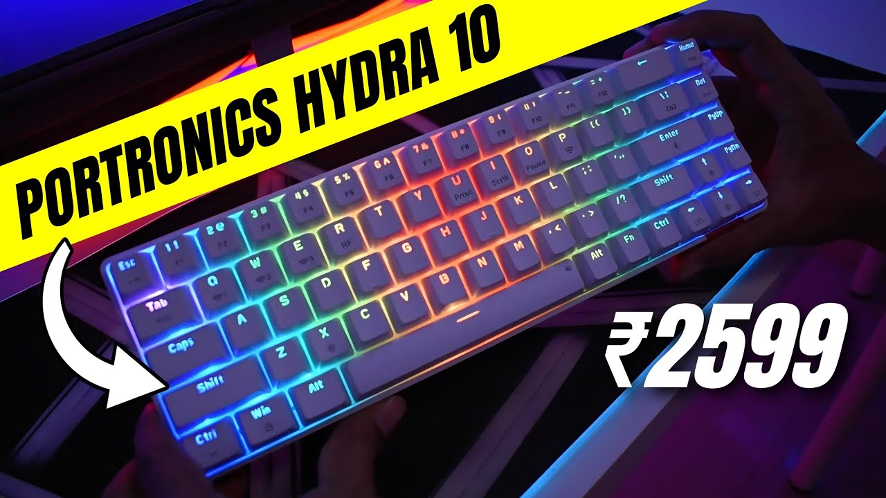 The Best Wireless RGB Keyboard under ₹5000 | Portronics Hydra 10 RGB Mechanical Keyboard | Gizmobeep