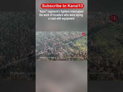 "Azov" regiment’s fighters interrupted the work of invaders who were laying a road with equipment