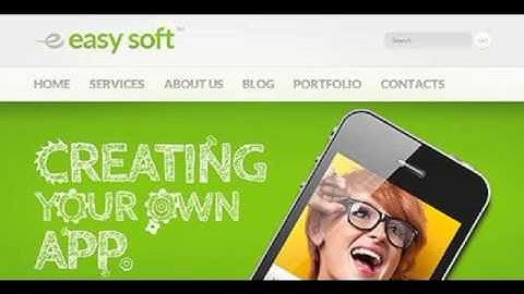 Preview White _ Green Software Company Drupal Theme by Old