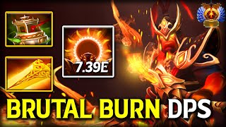 BRUTAL BURN DPS MID Ember Spirit | Spirit Vessel + Radiance Build | 100% Show No Mercy 7.39e Dota 2