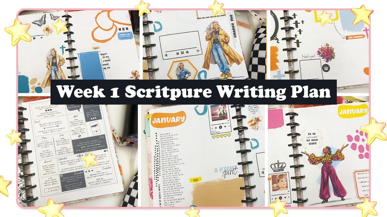 План написания библейских текстов на 2026 год и развороты на январь.