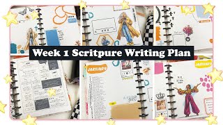 2026 Scripture Writing Plan Setup & January Spreads
