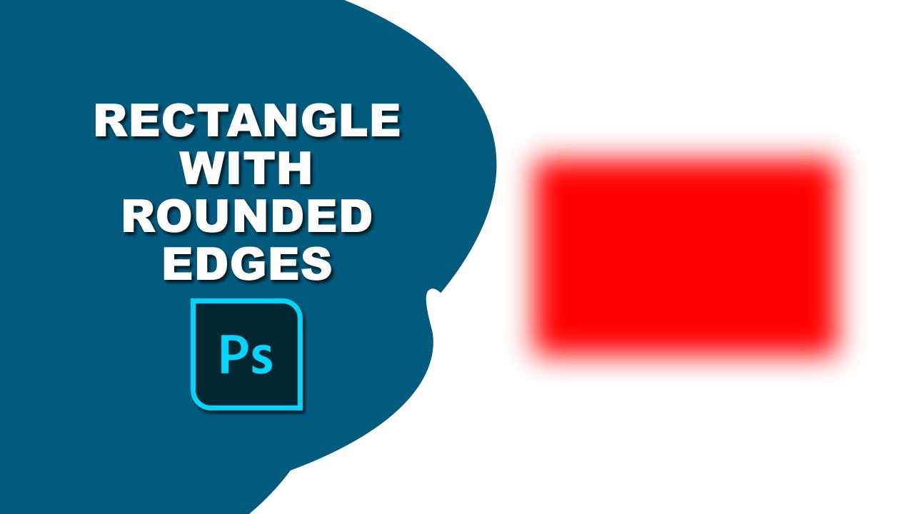 how to make a rectangle with rounded edges in photoshop - YouTube