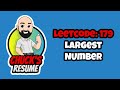Leetcode 179 - Largest Number JavaScript