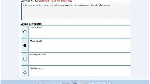 mth501 Quiz # 1 2022 || VU Of Pakistan||