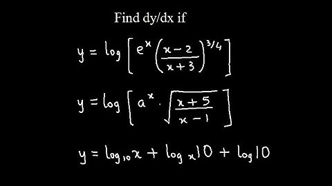 Derivatives - Differentiation - Calculus - Chain Rule - Logarithmic Function  - Video 19