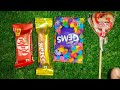 Satisfying Video ASMR Unboxing GIANT Sweets Chocolate and Rainbow Lollipops with Candy Cutting Asmr.