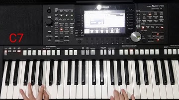 How to Play Single Fingered Mode Tutorial on Yamaha Keyboard - Seventh Chord