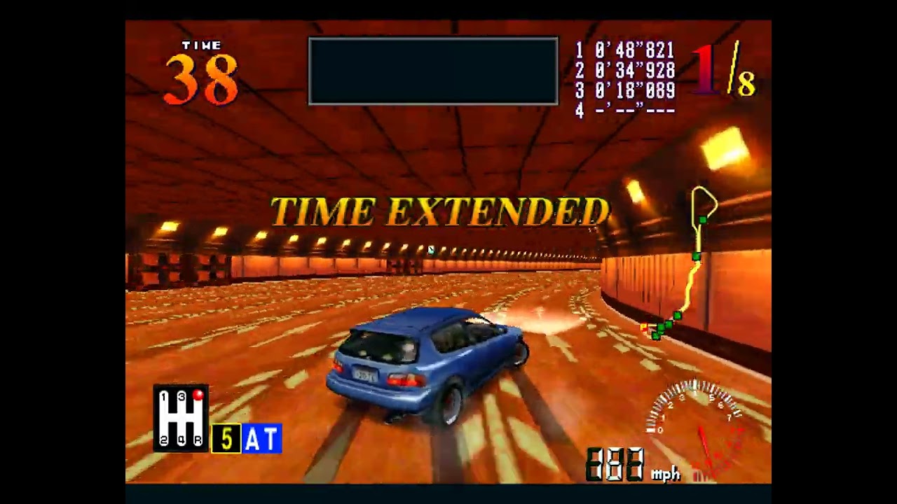 Racing Jam - Circuit Night Beginner - Honca Civic [Arcade Longplay] (1998) Konami