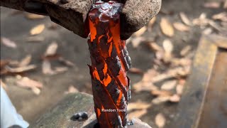 Making a damascus knife from old metals