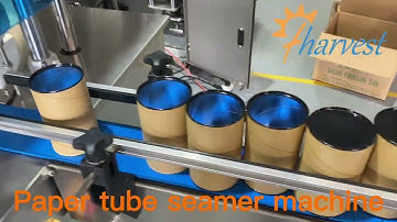 Automatic high speed can seaming machine for paper cans,paper tube flanging and sealing machine