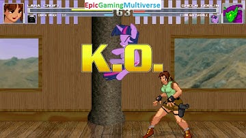 Twilight Sparkle And Green Goblin VS Lara Croft And Darth Vader In A MUGEN Match / Battle / Fight