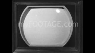 1950s Close Ups of TV Tuner Knob and Screen