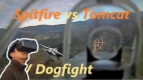 Immersive Head Tracking FPV Dogfight from cockpit of RC Spitfire vs F-14 Tomcat 💥💥💥