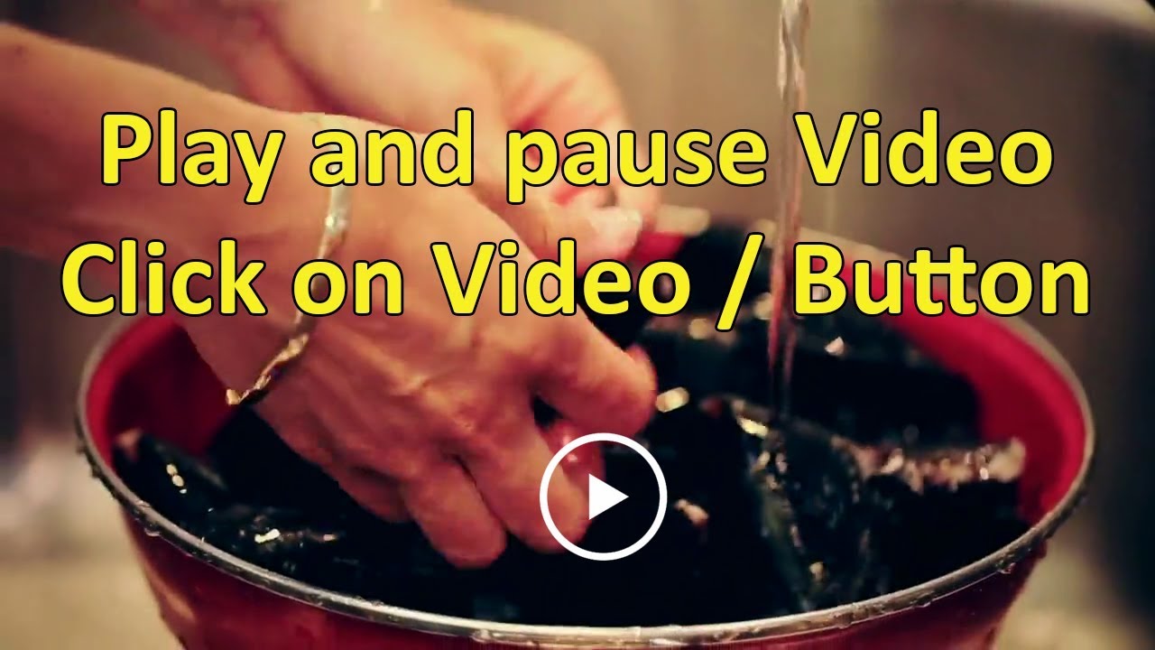 Play and Pause video click on video/button - YouTube