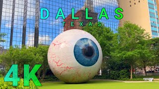 Dallas Downtown Sunset Walk Part 1, Texas USA 4K - UHD