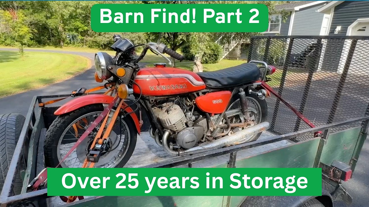 ぼろぼ Barn Find Part 2:1972 Kawasaki H1-b 500, Back to life after