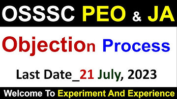 OSSSC PEO Objection Raise Process | #osssc #ossscpeo #peoexam #peoandjuniorassistant2023