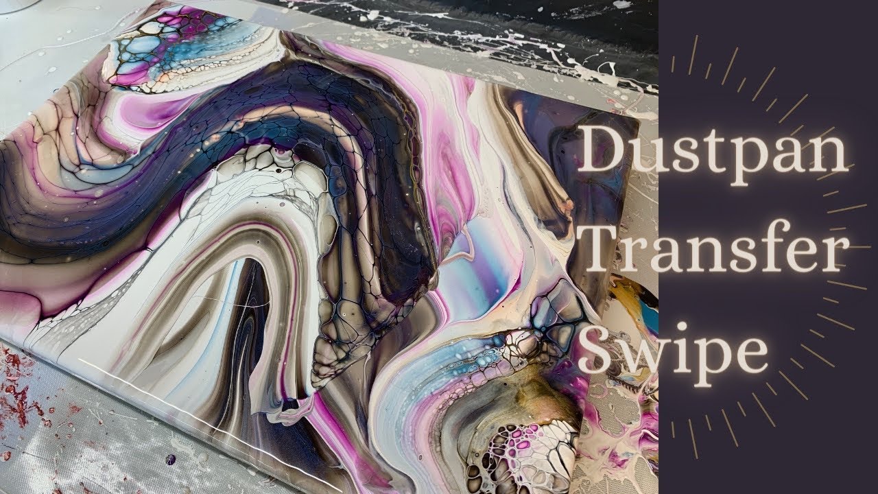 167 Colorshift Supernova Dustpan Transfer Swipe Acrylic Pour